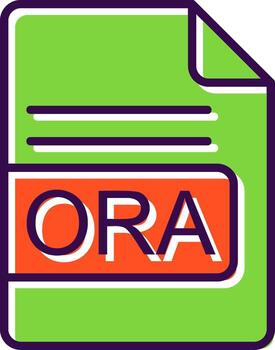 ORA File Format filled Design Icon vector