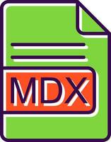 MDX File Format filled Design Icon vector