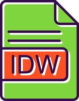 idw archivo formato lleno diseño icono vector