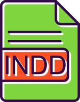 INDD File Format filled Design Icon vector