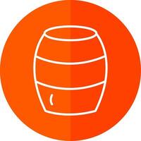 Barrel Line Yellow White Icon vector