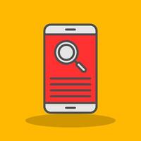 Smartphone Filled Shadow Icon vector