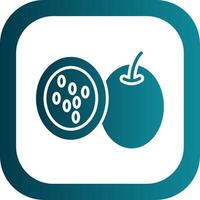 Passion Fruit Glyph Gradient Corner Icon vector