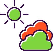 Clouds filled Design Icon vector