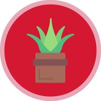 Aloe Vera Flat Multi Circle Icon vector