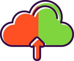 Cloud filled Design Icon vector