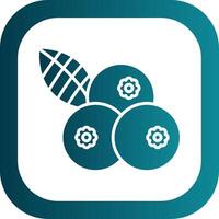 Blueberries Glyph Gradient Corner Icon vector