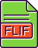 FLIF File Format filled Design Icon vector