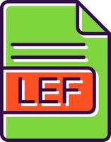 LEF File Format filled Design Icon vector