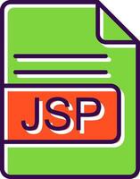 JSP File Format filled Design Icon vector