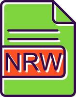 NRW File Format filled Design Icon vector