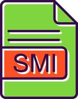 SMI File Format filled Design Icon vector