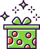 Gift Box filled Design Icon vector