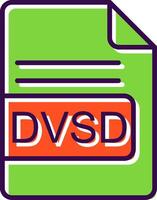 DVSD File Format filled Design Icon vector