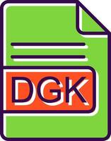 DGK File Format filled Design Icon vector