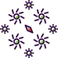 Firework filled Design Icon vector