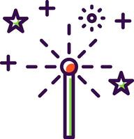 Sparkler filled Design Icon vector