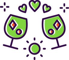 Brindis filled Design Icon vector