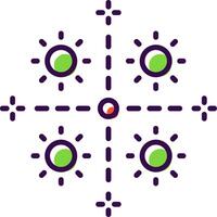 Firework filled Design Icon vector