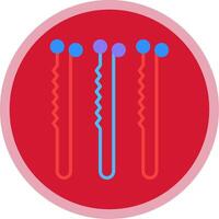 Bobby Pin Flat Multi Circle Icon vector