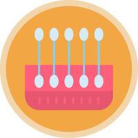 Cotton Buds Flat Multi Circle Icon vector