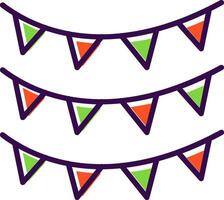 Bunting filled Design Icon vector