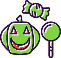 Trick or Treat filled Design Icon vector