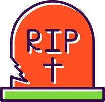 Tombstone filled Design Icon vector