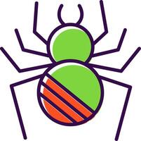 araña lleno diseño icono vector