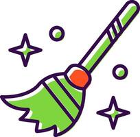 Flying Broom filled Design Icon vector