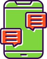 Chat filled Design Icon vector