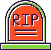 Cemetery filled Design Icon vector