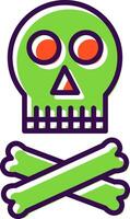 Skull filled Design Icon vector