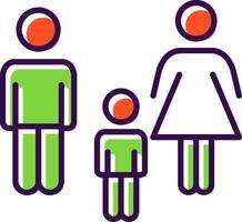 Family filled Design Icon vector