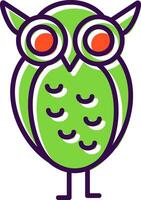 Owl filled Design Icon vector