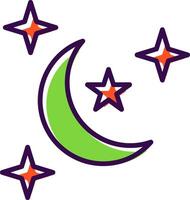 Night filled Design Icon vector