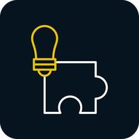 problema resolviendo línea rojo circulo icono vector