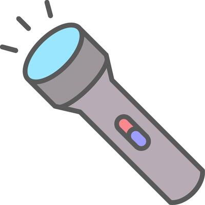 Torch Line Filled Light Icon