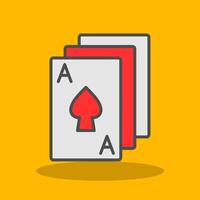 Poker Filled Shadow Icon vector