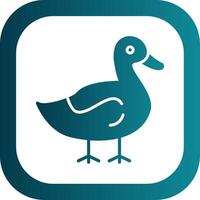 Duck Glyph Gradient Corner Icon vector