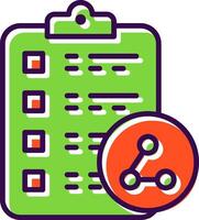 Checklist filled Design Icon vector