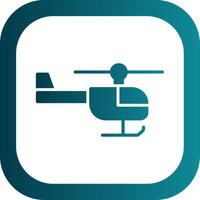 Helicopter Glyph Gradient Corner Icon vector