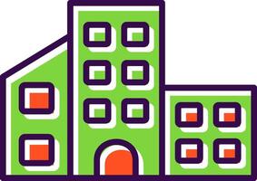 Building filled Design Icon vector