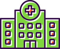 hospital lleno diseño icono vector