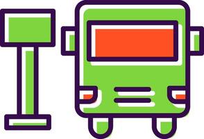 Bus Station filled Design Icon vector