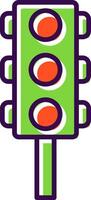 Traffic Lights filled Design Icon vector