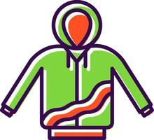 Hoodie filled Design Icon vector