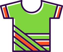 camisa lleno diseño icono vector