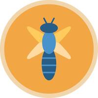 Dragonfly Flat Multi Circle Icon vector