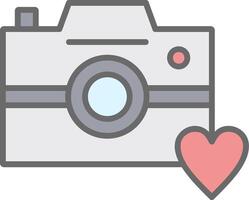 Photo Camera Line Filled Light Icon vector